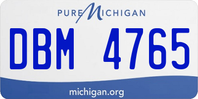 MI license plate DBM4765