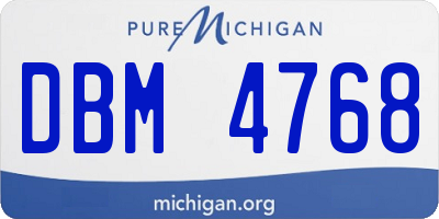 MI license plate DBM4768