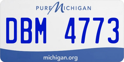 MI license plate DBM4773