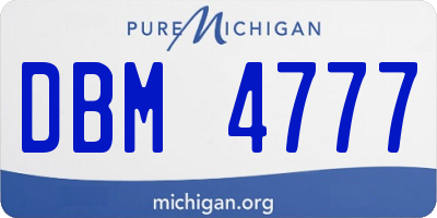 MI license plate DBM4777