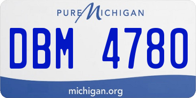 MI license plate DBM4780
