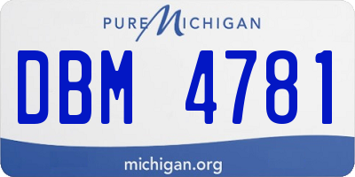 MI license plate DBM4781