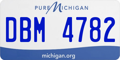 MI license plate DBM4782