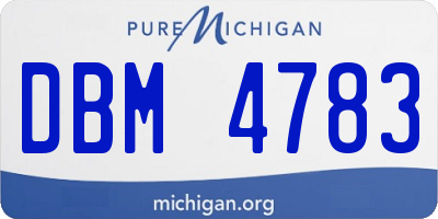 MI license plate DBM4783