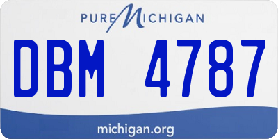 MI license plate DBM4787