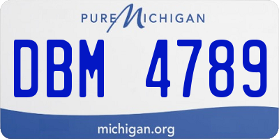 MI license plate DBM4789