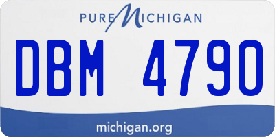 MI license plate DBM4790
