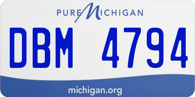 MI license plate DBM4794