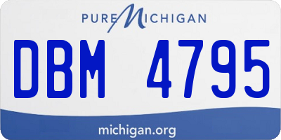 MI license plate DBM4795