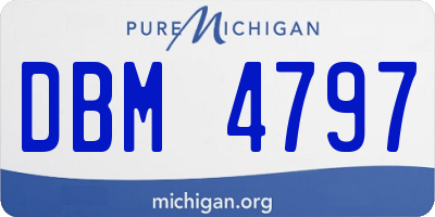 MI license plate DBM4797