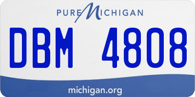 MI license plate DBM4808