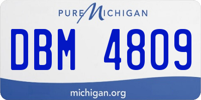 MI license plate DBM4809