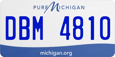 MI license plate DBM4810