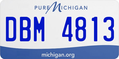 MI license plate DBM4813
