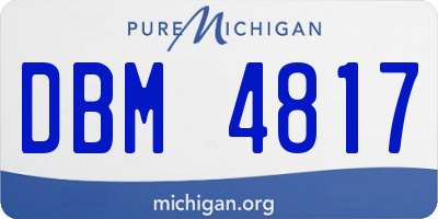 MI license plate DBM4817