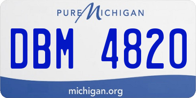 MI license plate DBM4820