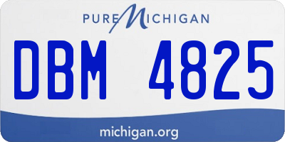 MI license plate DBM4825