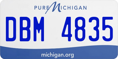 MI license plate DBM4835