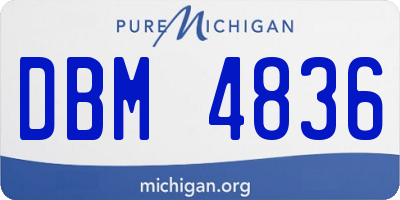 MI license plate DBM4836