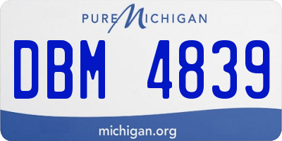 MI license plate DBM4839