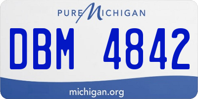MI license plate DBM4842