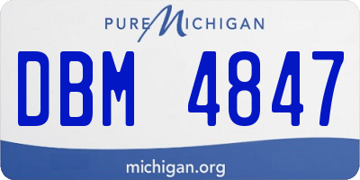 MI license plate DBM4847