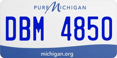 MI license plate DBM4850