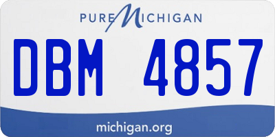 MI license plate DBM4857