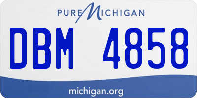 MI license plate DBM4858