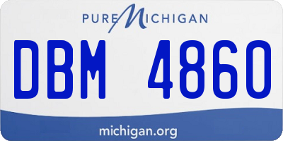 MI license plate DBM4860