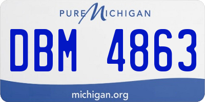 MI license plate DBM4863
