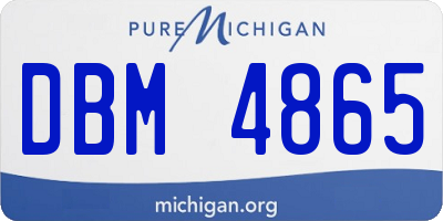 MI license plate DBM4865
