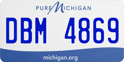 MI license plate DBM4869