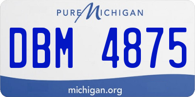 MI license plate DBM4875