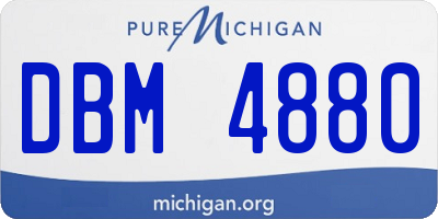 MI license plate DBM4880