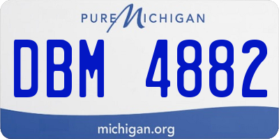 MI license plate DBM4882