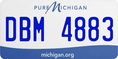 MI license plate DBM4883