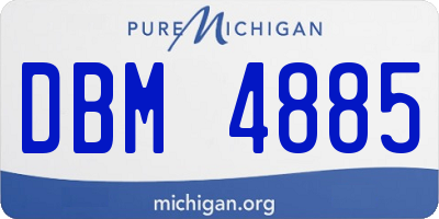 MI license plate DBM4885