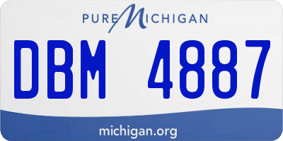 MI license plate DBM4887