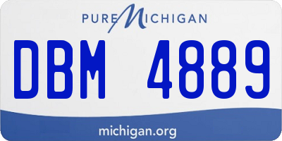 MI license plate DBM4889