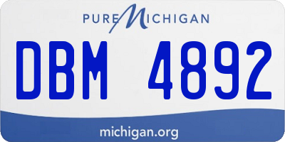 MI license plate DBM4892