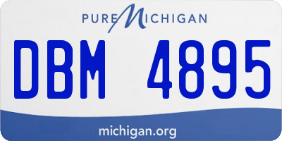 MI license plate DBM4895