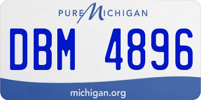 MI license plate DBM4896