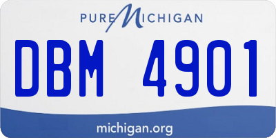 MI license plate DBM4901