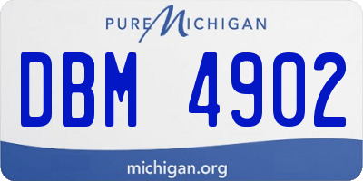 MI license plate DBM4902