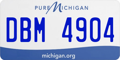 MI license plate DBM4904