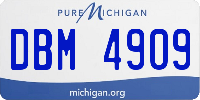 MI license plate DBM4909