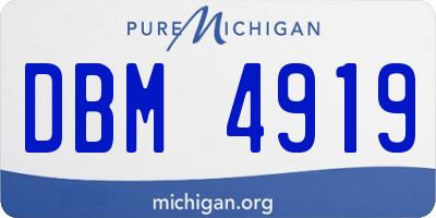 MI license plate DBM4919