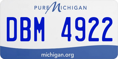 MI license plate DBM4922