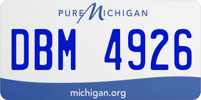 MI license plate DBM4926
